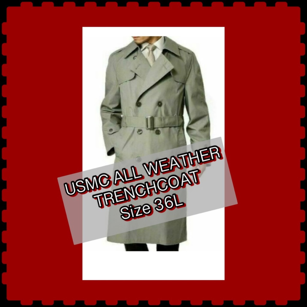 USMC- NEW-never worn- All Weather TRENCHCOAT Size 36L